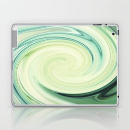 Green, White, Blue Abstract Hurricane Shape Design Laptop Skin