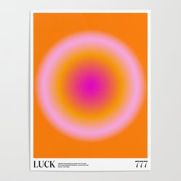 Gradient Angel Numbers: Luck Poster