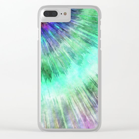 Colorful Tie Dye Watercolor Clear iPhone Case