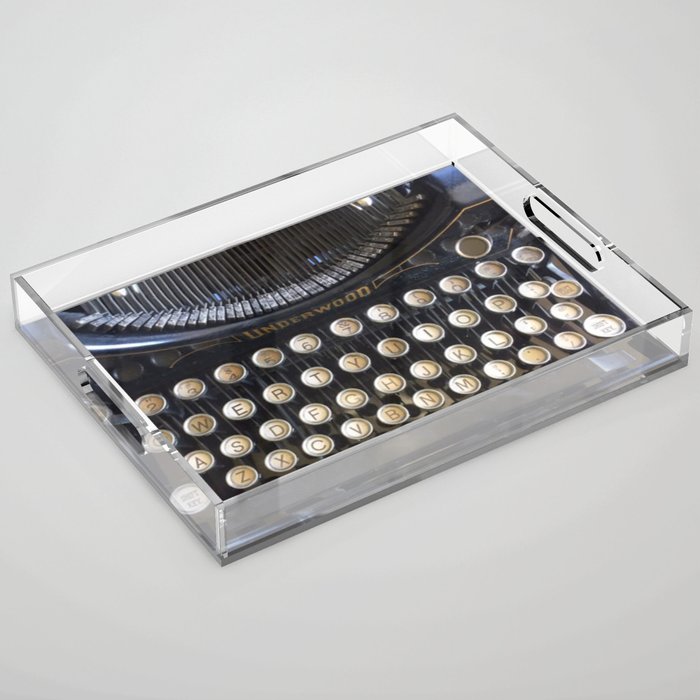 Vintage Typewriter Acrylic Tray