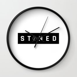 Stoned Coffee Addict Wall Clock