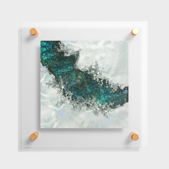 Abalone Shell Pearl and Silver 1 Floating Acrylic Print