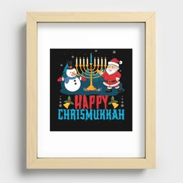 Menorah Christmukkah Christmas Hanukkah 2021 Recessed Framed Print