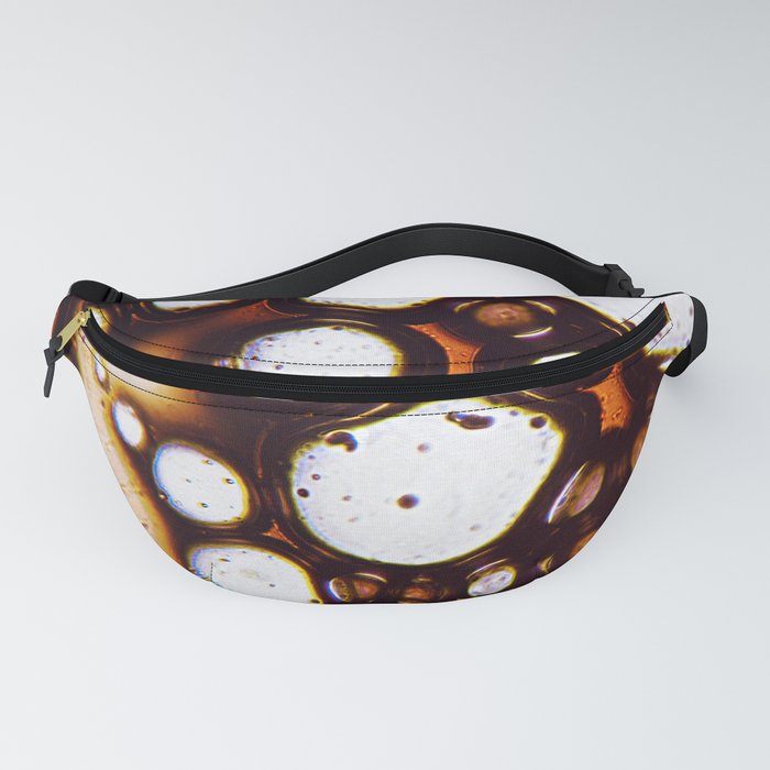  Coffee science. Microscopic abstract bubble pattern Fanny Pack