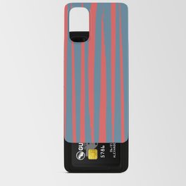 Cebra - Blue Red Colorful Summer Retro Ink Stripes Design Android Card Case