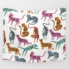 Tiger Collection – Pink & Blue Palette Wall Tapestry