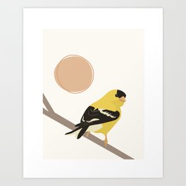Modern Gold Finch - 5x7 Art Print