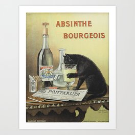 Vintage poster - Absinthe Bourgeois Art Print
