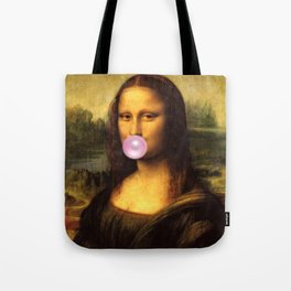 Mona Lisa Bubble Gum Tote Bag