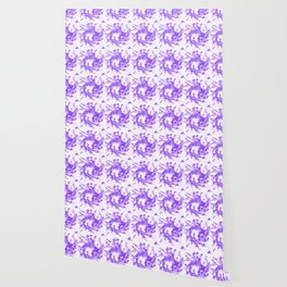 Watercolor purple bitersweet ornament Wallpaper