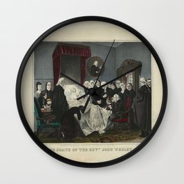 The death of the Revd. John Wesley A.M., Vintage Print Wall Clock
