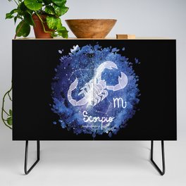 Scorpio Zodiac sign in a nebula Credenza