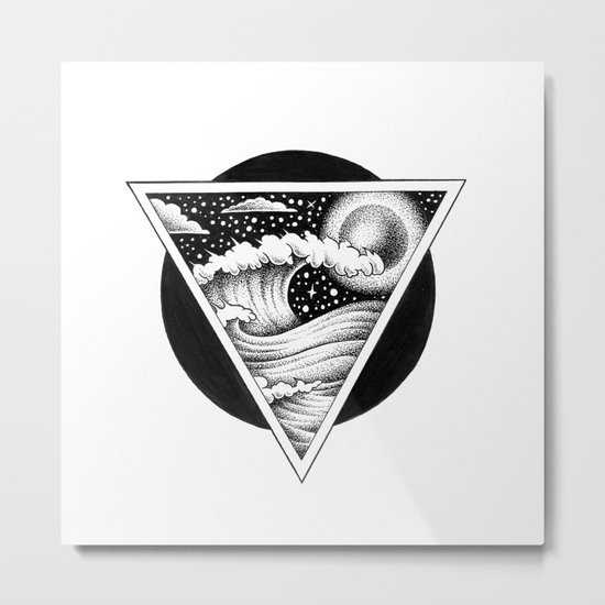 GIANT WAVES Metal Print