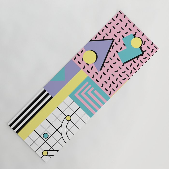 Memphis Pattern 27 - 80s - 90s Retro / 1st year anniversary design Yoga Mat