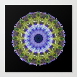 Purple And Green Healing Aura Chakra Mandala Art  Canvas Print