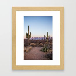 Sunrise in Saguaro Framed Art Print