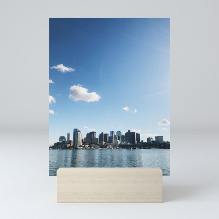 Boston City Skyline in the Sun Mini Art Print