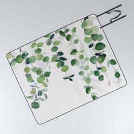 Eucalyptus Watercolor 2  Picnic Blanket