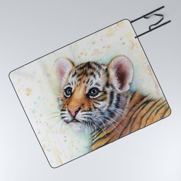 Tiger Cub Cute Baby Animals Picnic Blanket