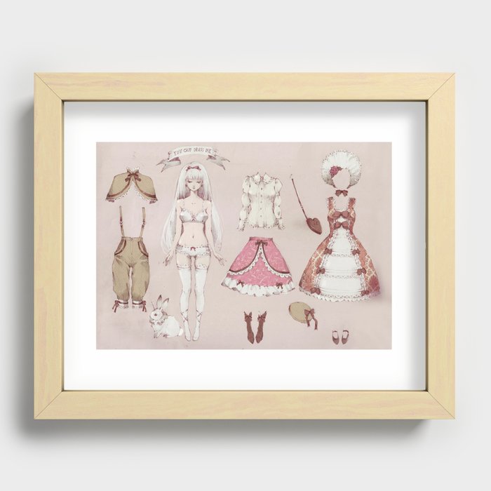Paper doll Recessed Framed Print