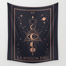 La Maison Dieu or The Tower Tarot Wall Tapestry