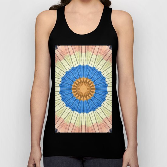 Textured Mandala Circles Unisex Tank Top