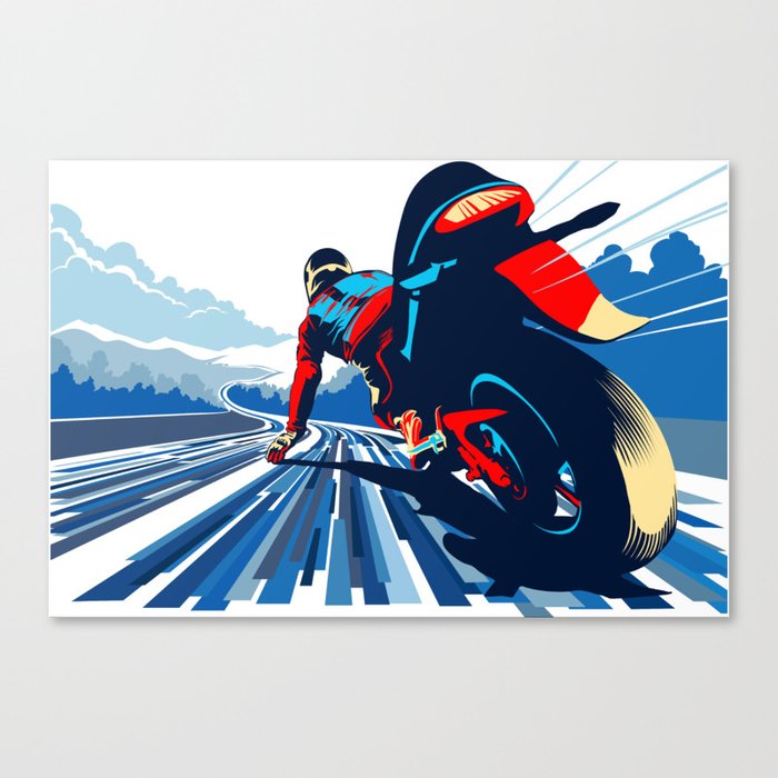 Motor racer speed demon Canvas Print