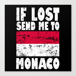 Monaco Flag Saying Canvas Print