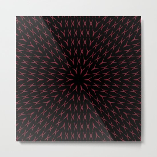PCT2 Fractal in Red and Black Metal Print