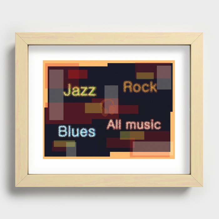 ALL MUSIC Recessed Framed Print
