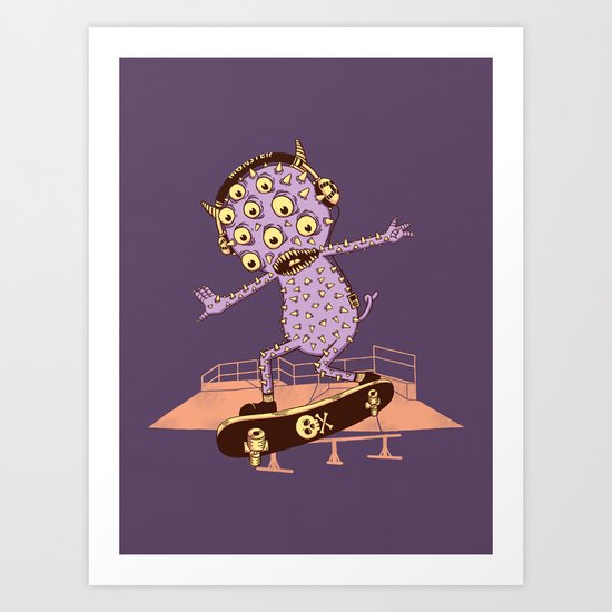 Hipster Monster Art Print