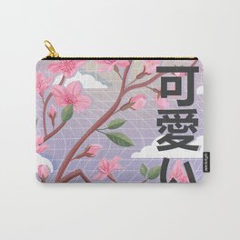 80s Tokyo Art - Retro Otaku Japanese Cherry Blossom Sakura Carry-All Pouch