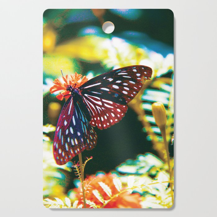 Exotic Black Spotted Butterfly Cutting Board