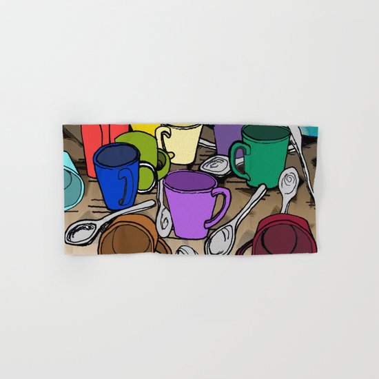 Cups and Spoons Hand & Bath Towel