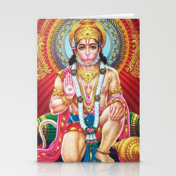 Lord Hanuman Hindu Art Stationery Cards