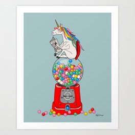 Unicorn Gumball Poop Art Print