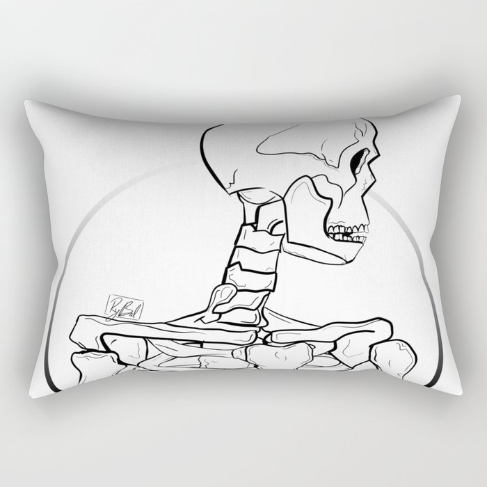 Cautious in Death (with background) Rectangular Pillow