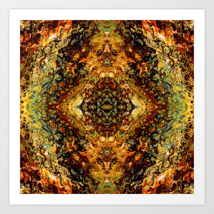 Abstract Acrylic Gem Painting Art Print By Artworksfw Society6