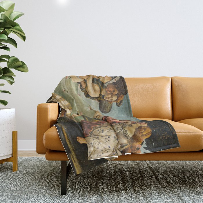 The Birth Of Venus Sandro Botticelli Painting Throw Blanket