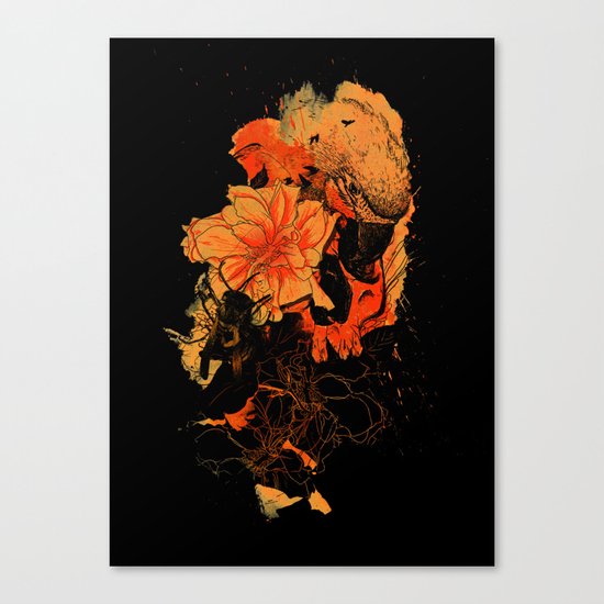 Pollination Dark Fire Canvas Print