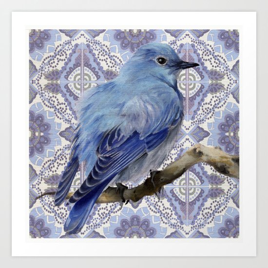 Blue Bird Art Print