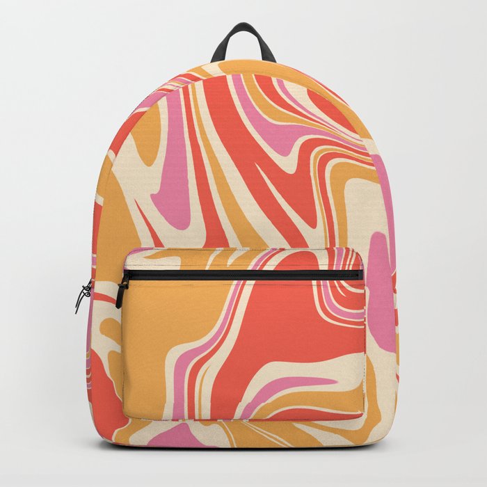 Psychedelic Pink Retro Swirl Backpack