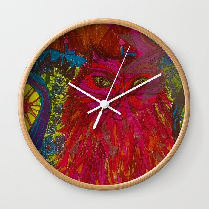 yogi kater portrait Wall Clock