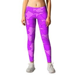 abstract pattern with stained glass style in pink colors Leggings