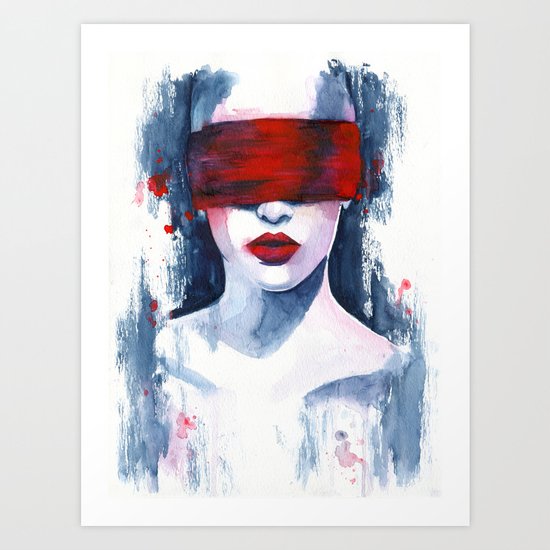 Blind love is Art Print