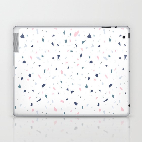 White Pastel Terrazzo Laptop & iPad Skin
