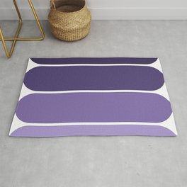 70s color palette - purple retro color scheme oval curved shapes Rug