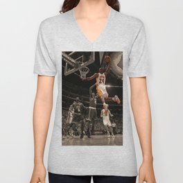 Kobe#Bryant Dunks Basketball Sports Poster V Neck T Shirt