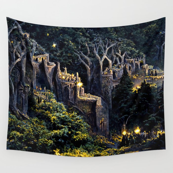 City of Elves Wall Tapestry