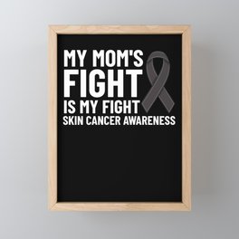 Melanoma Skin Cancer Black Ribbon Treatment Framed Mini Art Print